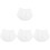 4Pcs White Shirt Extenders for Women Layering Polyester Underskirts 4