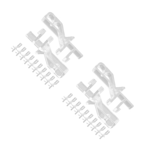 40Pcs White Blind Brackets Fitting Valance Clips & Invisible 2