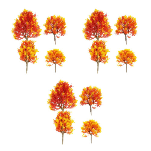 12Pcs Realistic Maple Tree Models for Landscape and Garden Display 1