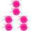 6Pcs Artificial Wool Roller Skate Pom Poms with Bell for DIY Style 3