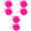 6Pcs Artificial Wool Roller Skate Pom Poms with Bell for DIY Style 4