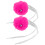 6Pcs Artificial Wool Roller Skate Pom Poms with Bell for DIY Style 2