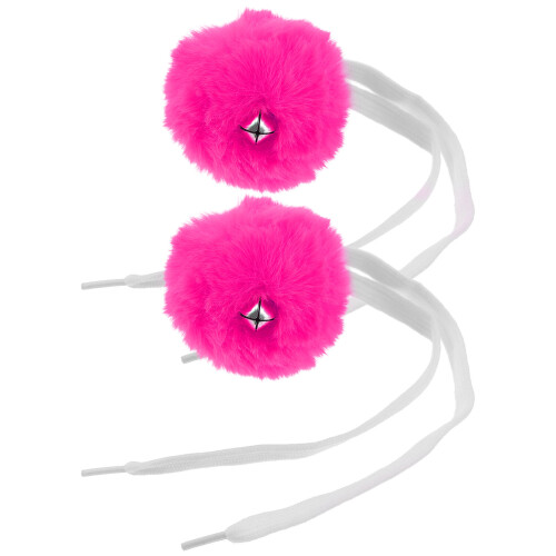 6Pcs Artificial Wool Roller Skate Pom Poms with Bell for DIY Style 1