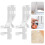 40Pcs White Blind Brackets Fitting Valance Clips & Invisible 7