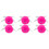 6Pcs Artificial Wool Roller Skate Pom Poms with Bell for DIY Style 5