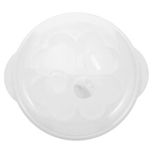 2Pcs Convenient White Egg Cooker Microwave Safe Household Egg Maker