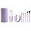 3Sets Portable Violet Makeup Brush Kit with Durable Handle for Women 1