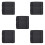 5Pairs Replaceable Black Walker Grip Pads Wear Resistant Walker Covers 8