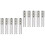 10Pcs Portable Silver Lipstick Bottles Easy Carry Rhinestone Design 6