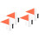 4Sets High Strength Orange Bicycle Flags with Metal Clamp for Safety 4