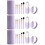 3Sets Portable Violet Makeup Brush Kit with Durable Handle for Women 7