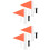 4Sets High Strength Orange Bicycle Flags with Metal Clamp for Safety 5