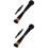 2Pcs 4 in 1 Travel Makeup Brush Double Sided Black Set 5