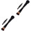2Pcs 4 in 1 Travel Makeup Brush Double Sided Black Set 3
