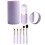 3Sets Portable Violet Makeup Brush Kit with Durable Handle for Women 2