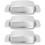 3Pcs Stainless Butter Dish Lidded Silver Cheese Serving Tray 6
