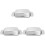 3Pcs Stainless Butter Dish Lidded Silver Cheese Serving Tray 2