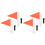 4Sets High Strength Orange Bicycle Flags with Metal Clamp for Safety 3