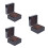 3Pcs Black Wood Watch Display Case Travel Storage Box 9