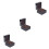 3Pcs Black Wood Watch Display Case Travel Storage Box 7