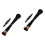 2Pcs 4 in 1 Travel Makeup Brush Double Sided Black Set 4