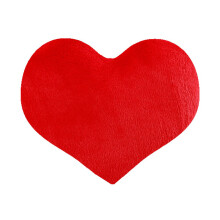 2Pcs Red Heart Shape Pillow PP Cotton Filled Love Cushion for Sleeping