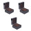 3Pcs Black Wood Watch Display Case Travel Storage Box 5