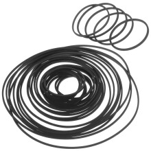 120Pcs Square Flat Rubber Cassette Deck Belts for Recorder Maintenance