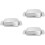3Pcs Stainless Butter Dish Lidded Silver Cheese Serving Tray 4