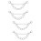 4Pcs Lightweight Silver Shoe Chains Punk Decoration for Sandals 4