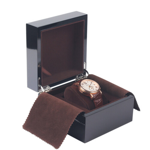 3Pcs Black Wood Watch Display Case Travel Storage Box 2