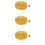 3Sets Yellow Titanium Steel Hand Drum Mini Musical Instrument Set 6