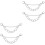 4Pcs Lightweight Silver Shoe Chains Punk Decoration for Sandals 2