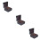 3Pcs Black Wood Watch Display Case Travel Storage Box 11