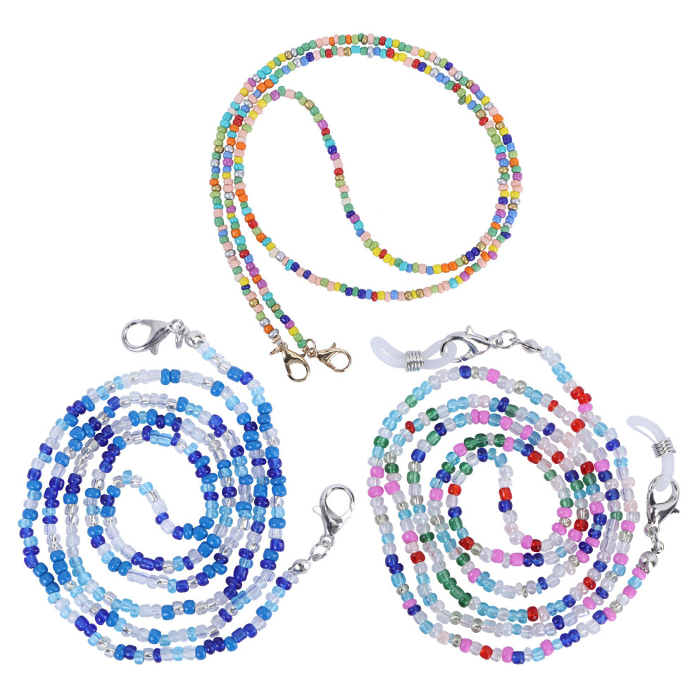Aboofan 6Pcs Assorted Color Eyeglasses Bead Chains Non-Slip Decorative Lanyard