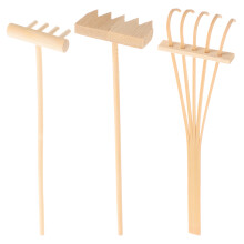 9Pcs Eco Bamboo Mini Rakes for Zen Garden Meditation and Office Decor