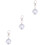 3Pcs Silver Quartz Keyring Pocket Watch for Men Luminous 4