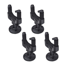 12Pcs Wall Mount Guitar Hangers Black Auto Grip with Screw Mount Base