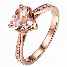2Pcs Rose Gold Women Rings Fashion Wedding Rings Shiny Smooth Finish