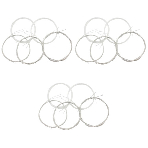 15Pcs Clear Nylon Oud Strings White Silver-Plated Copper Warm Sound 2
