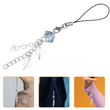 3Pcs Durable Blue Glass Phone Charm Strap for Keys Phone Accessories