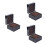 3Pcs Black Wood Watch Display Case Travel Storage Box 8