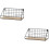 2Pcs Hanging Black Wall Shelf Practical Storage Basket with Wood Base 6