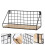 2Pcs Hanging Black Wall Shelf Practical Storage Basket with Wood Base 8