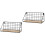 2Pcs Hanging Black Wall Shelf Practical Storage Basket with Wood Base 4