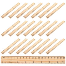 40Pcs Durable Wooden Measuring Rulers for Kids Students School Use