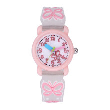 2Pcs White Silicone Kids Watch Waterproof Cartoon Design Quartz