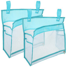 4Pcs Sky-Blue Bath Plaything Mesh Bag PVC Breathable Hanging Organizer