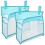 4Pcs Sky-Blue Bath Plaything Mesh Bag PVC Breathable Hanging Organizer 1