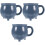3Pcs Ceramic Cauldron Coffee Mugs Grey Halloween Gift Cups 4